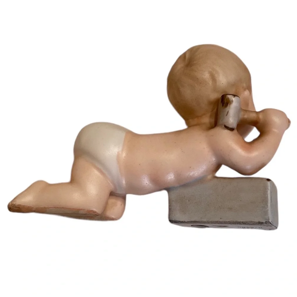 Vintage 1962 Napco C 5480 Porcelain Piano Baby Collectible Antique Figurine